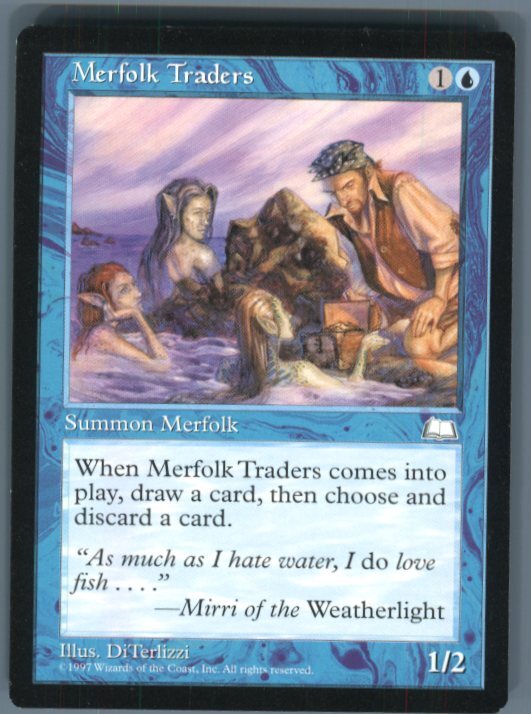 MTG Weatherlight Merfolk Traders Magic the Gathering Card