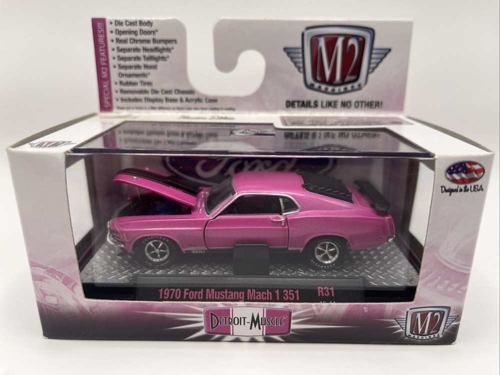 M2 Machines Premium Detroit-Muscle 1970 Ford Mustang Mach 1 351, 1:64 Diecast