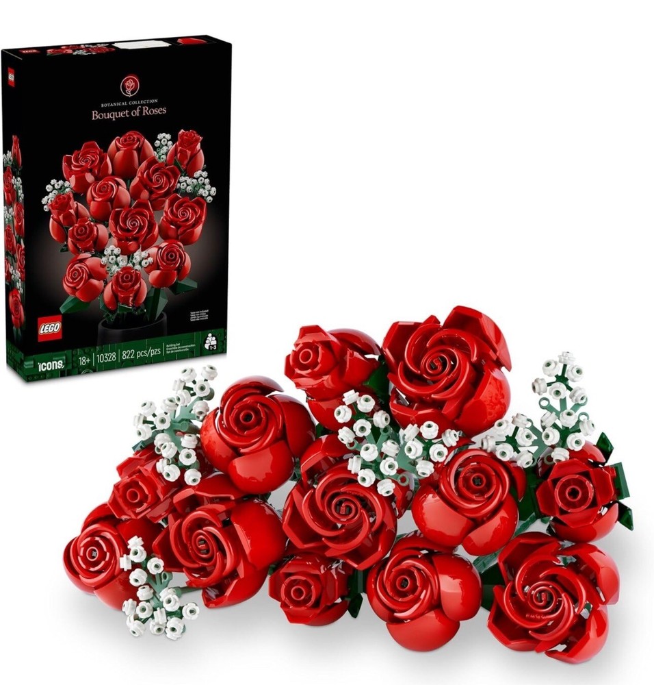 Lego Icons Bouquet of Roses New Sealed Valentines Gift for Him or Her  -image