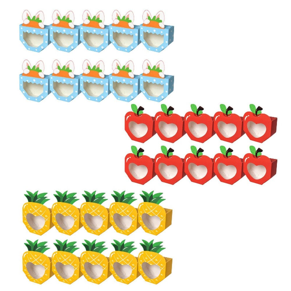 10x DIY Foldable Cardboard Candy Boxes Portable Cute Party Supplies