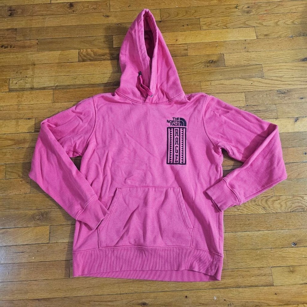 North Face Pink Rage Hoodie Mens Size S Streetwear Sweatshirt