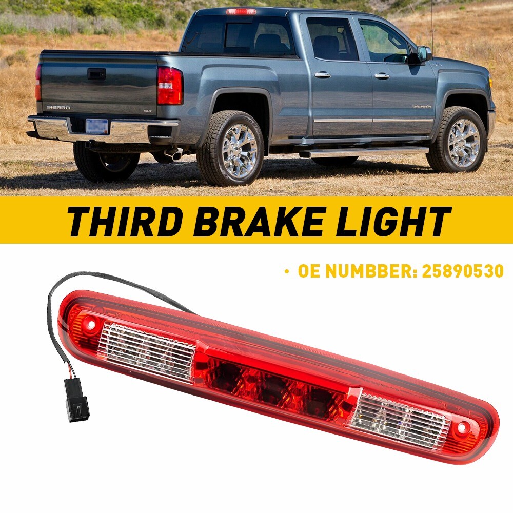 2007-13 Chevy Silverado GMC Sierra Red LED Third Brake Cargo Light