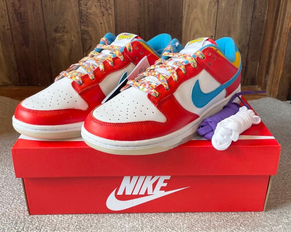 DH8009-600 Nike Dunk Low LeBron James Fruity Pebbles Habanero Red (Men's) US8.5