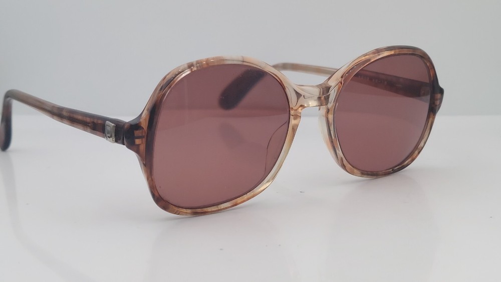 Vintage Diplomat Mona Brown Oval Sunglasses Frames Hong Kong Style
