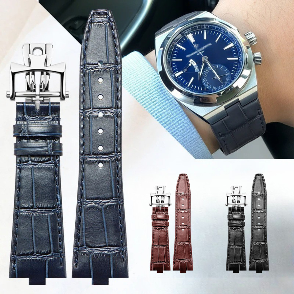 Genuine Leather Strap for Vacheron Constantin Overseas 4500V 5500V 24x7mm