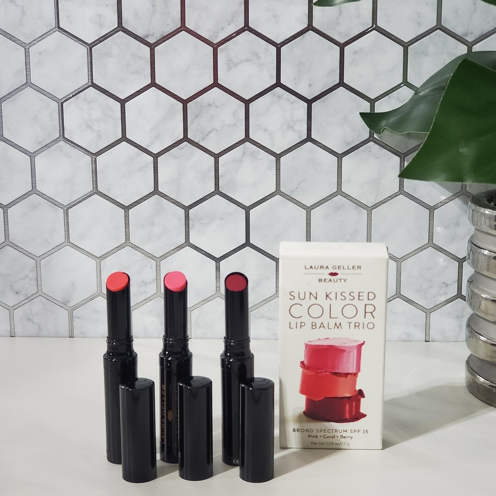 Laura Geller Sun Kissed Pink Coral Berry Lip Balm 0.09 oz Hydrating Tint