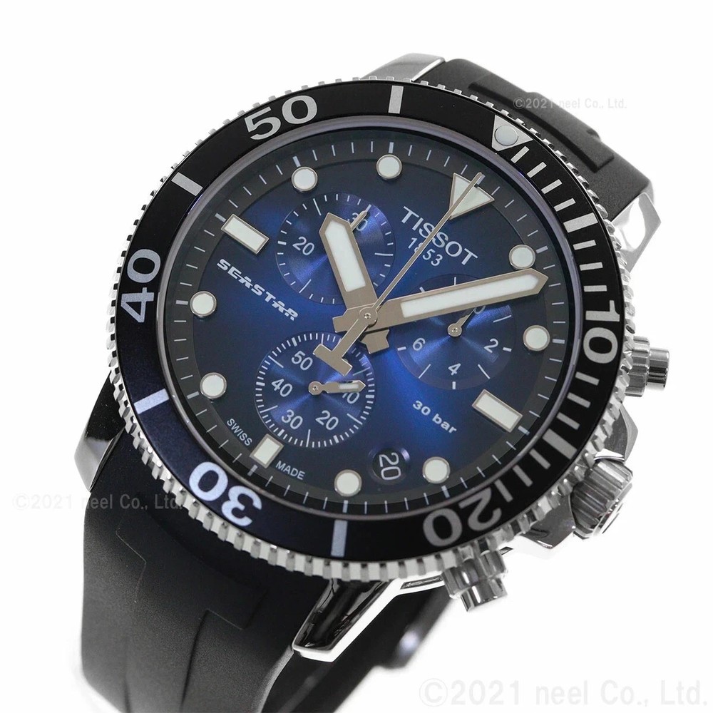 Tissot Seastar Blue Men's Bracelet Watch - T120.417A