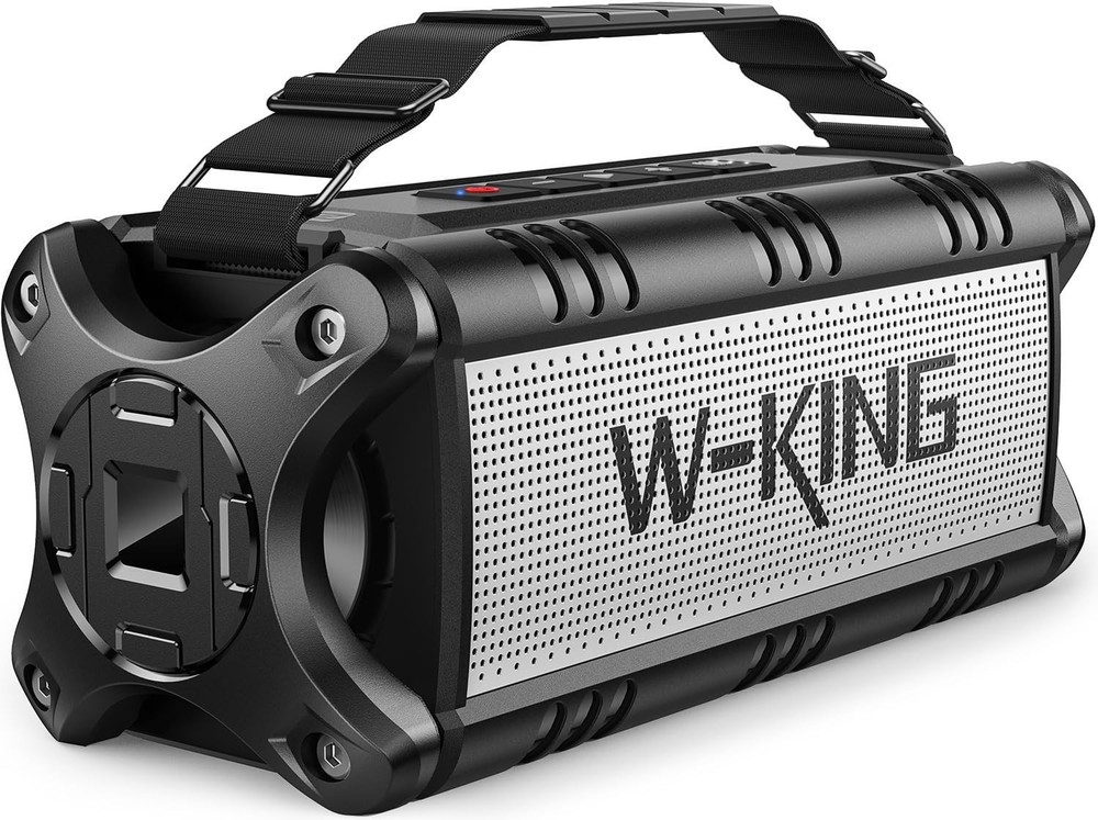 W-KING 90W Max Bluetooth Speaker, IPX6 Waterproof Portable Speakers Black