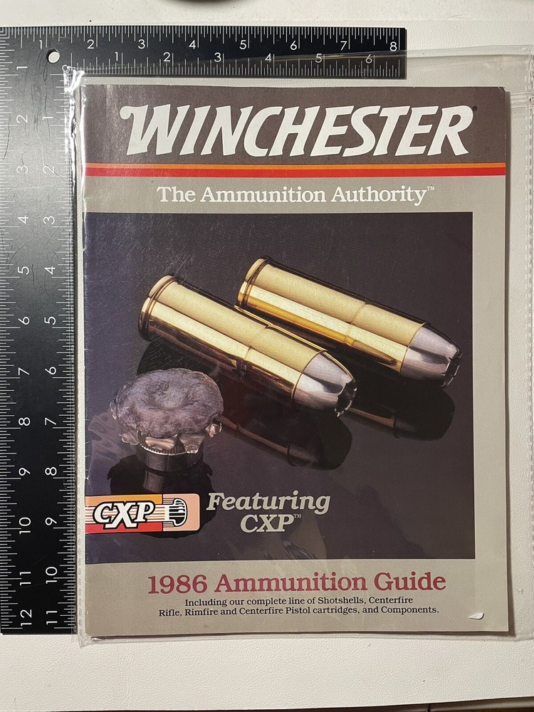 Vintage 1986 Winchester Western Ammunition Guide Catalog Guns