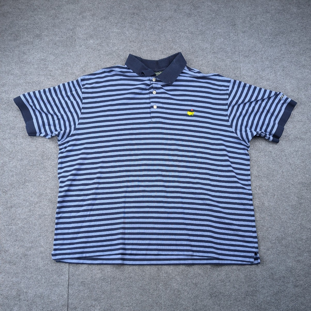 Masters Collection Polo Shirt Mens XL Vintage Striped Golf Preppy Pima Cotton