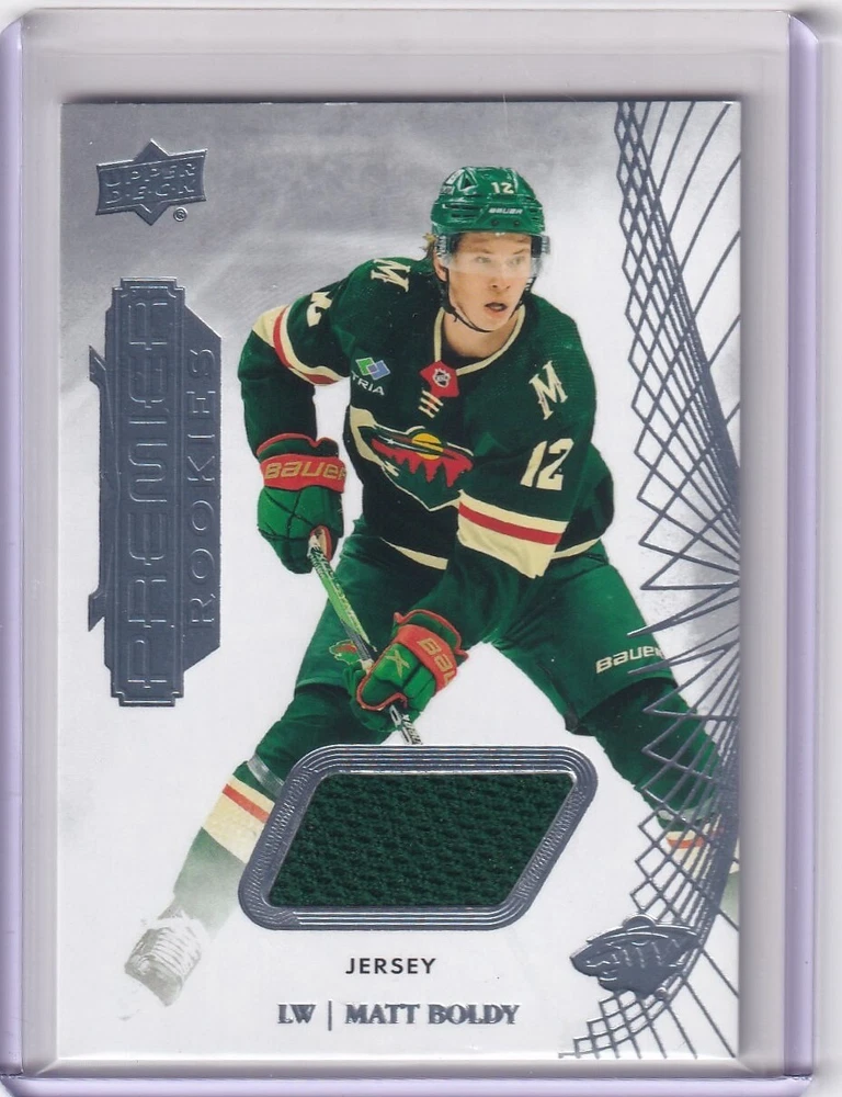 2022-23 Upper Deck Premier - Rookies Jersey #128 Matt Boldy (MEM, RC)