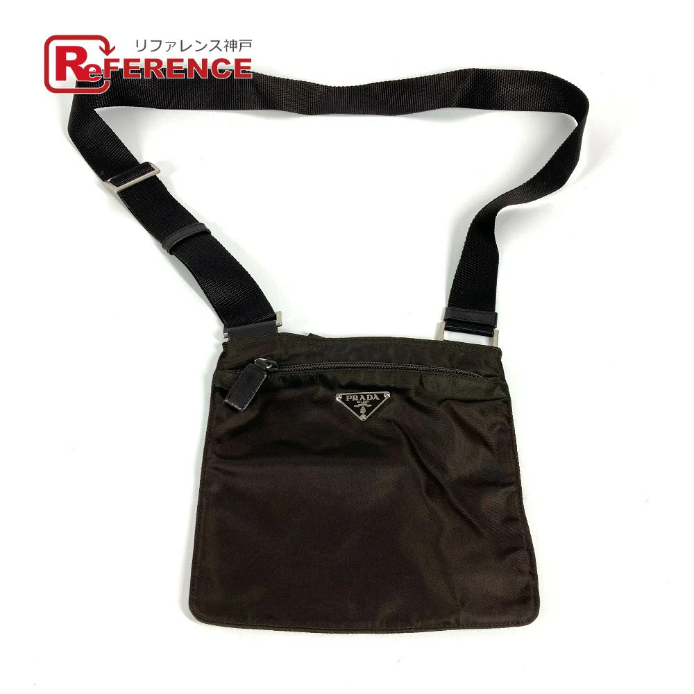 Prada Bt7372 Triangle Logo Nylon Crossbody Shoulder Bag Pochette for Women
