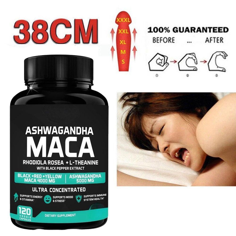 Maca Root Capsules 120 Pills Vegan Pills Peruvian Maca Extract for Men & Womens