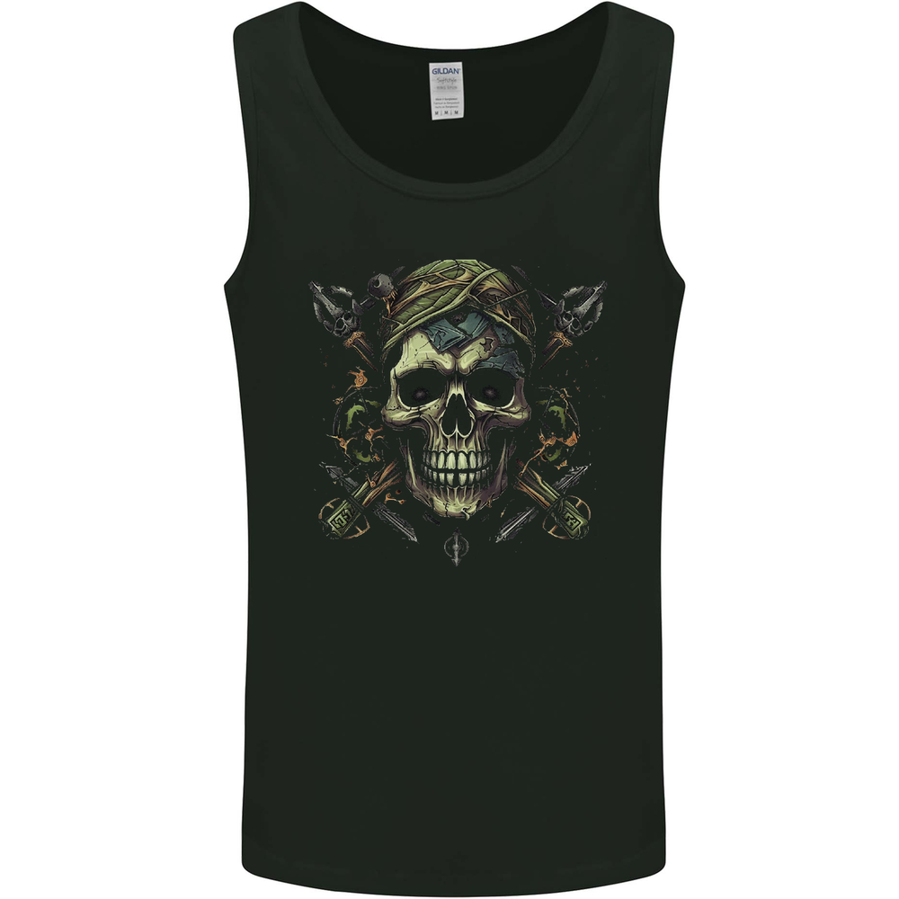Skull From the Darkness Mens Vest Tank Top