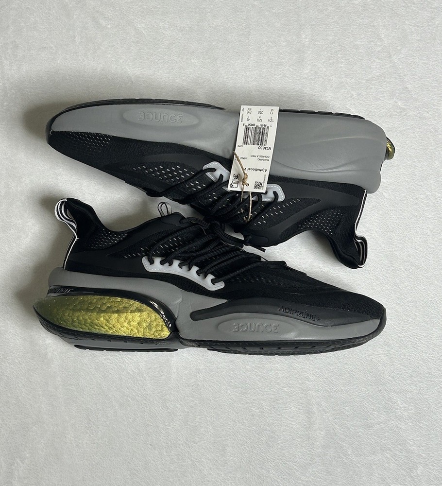 Adidas AlphaBoost V1 Sneakers Black Grey IG3630 Men’s Size 13