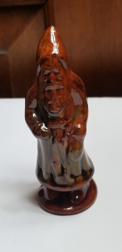 Early Lester Breininger 1983 redware old world Santa pottery Christmas figurine