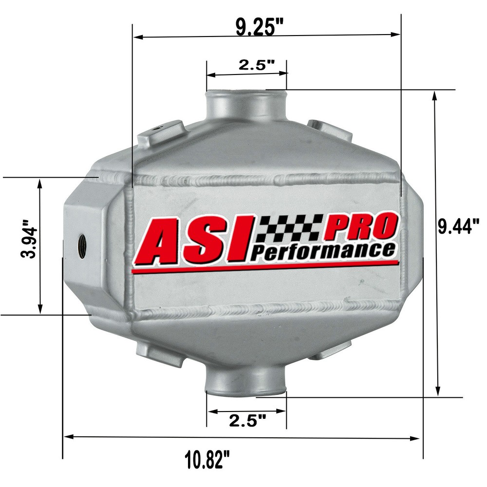 High-Performance Aluminum Universal Liquid-to-Air Turbo Intercooler 2.5