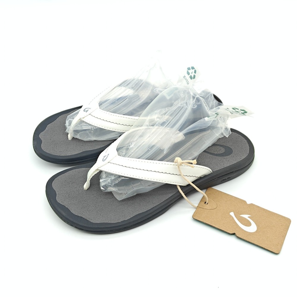 OluKai Ohana Water-Resistant Sandals with Arch Support in White Size US W7