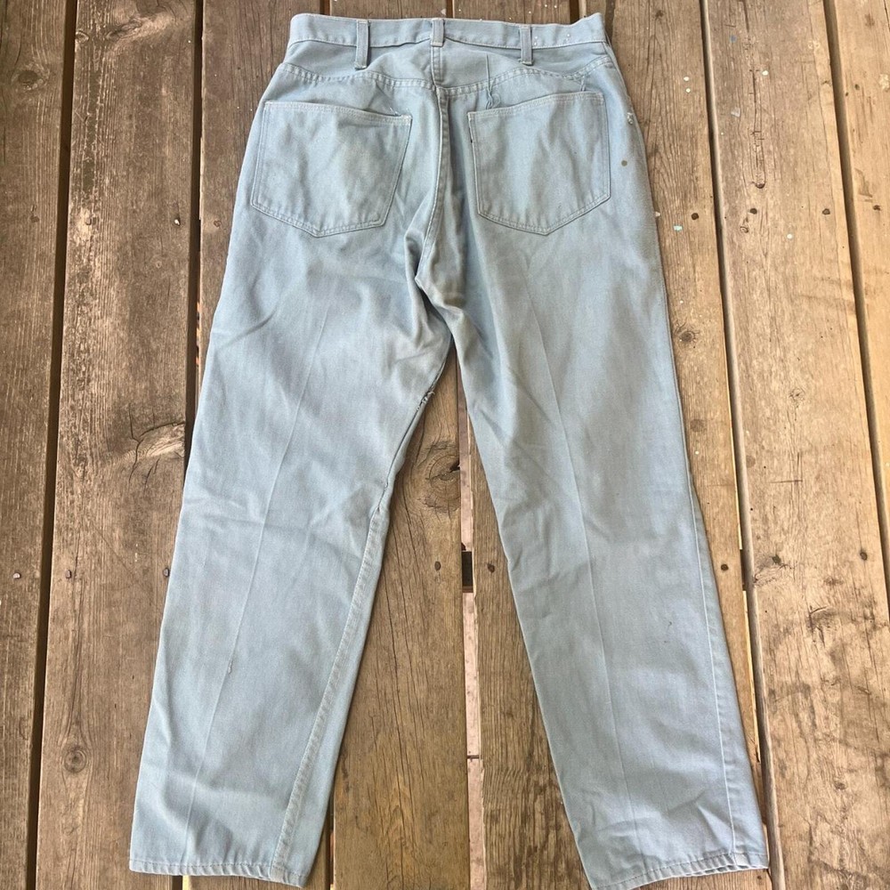 Vintage 1960s levis big e light blue mens sta-prest slacks 30x28