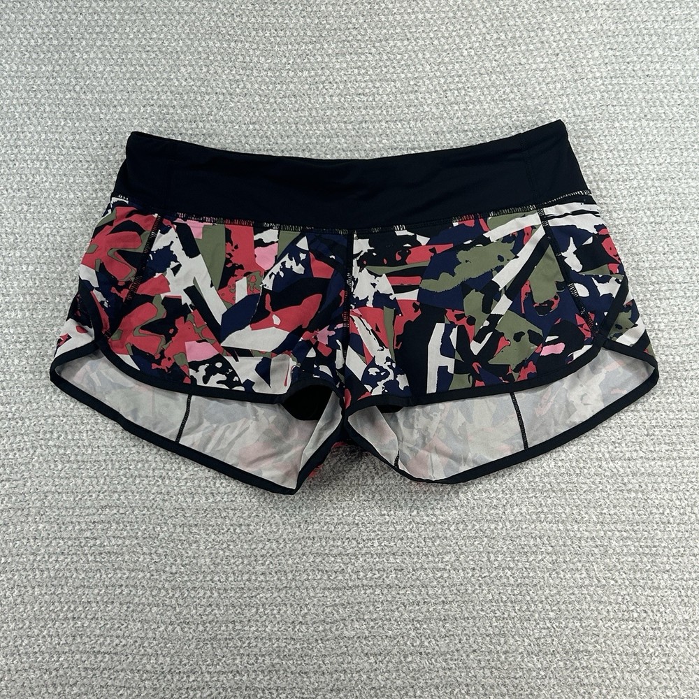 Lululemon Womens Speed Up 2 Inch Lined Running Shorts Size 8 with Zip Pocket Athleisure