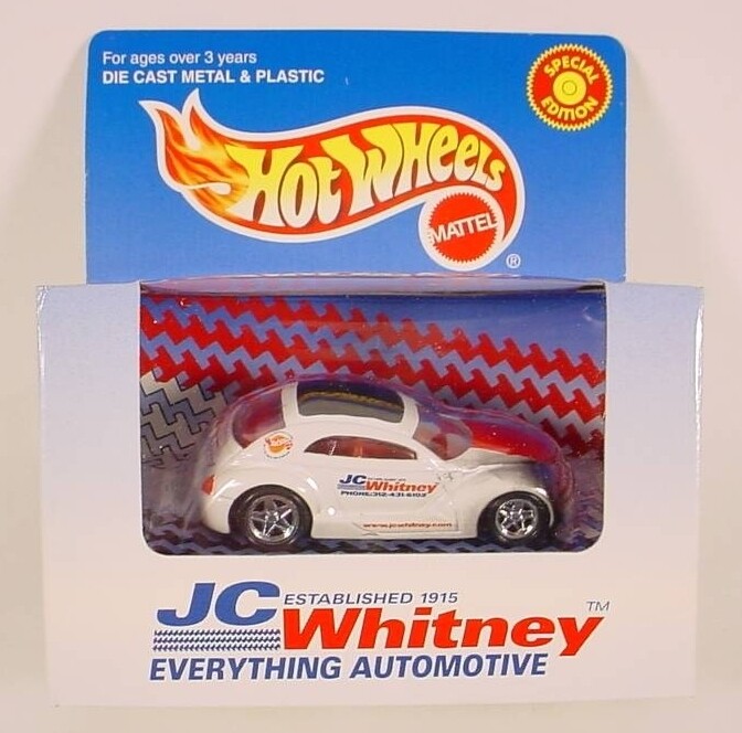 White Chrysler Pronto Hot Wheels Car by JC Whitney MIMB Edition