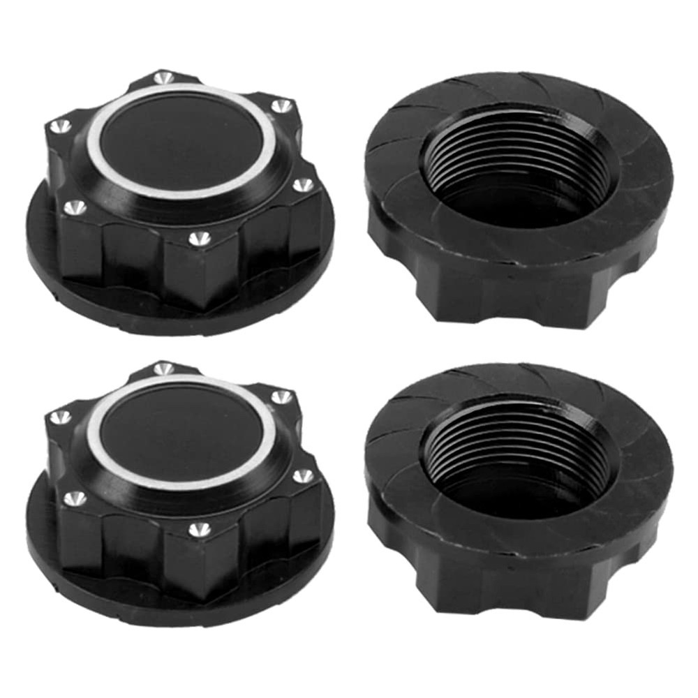 4Pcs 24mm Hex Wheel Hub Cover - Anti-Dust Lock Nut Adapter for Alloy Wheels