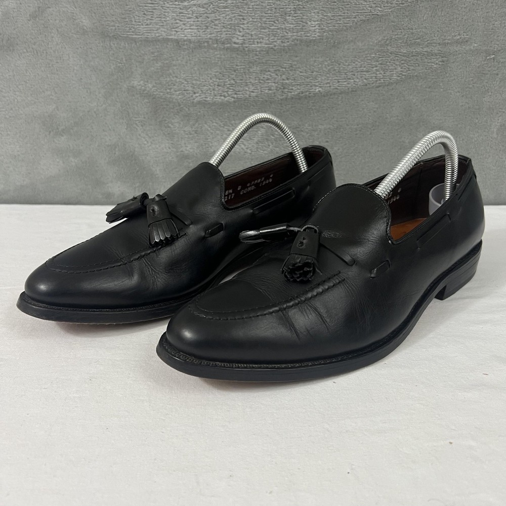 Allen Edmonds Grayson Shoes Mens Size 8.5 D Black Leather Tassel Loafers USA