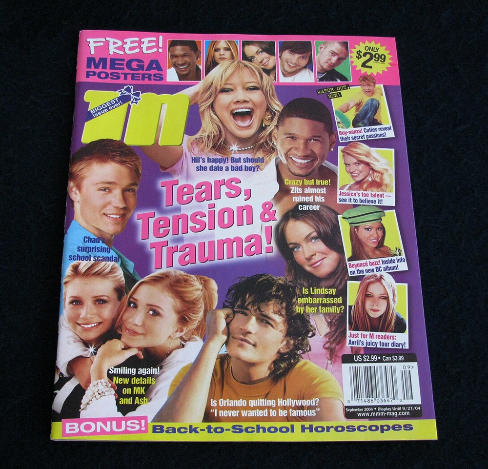 M Magazine Sept 2004 Hilary Ashton Avril Lindsay Usher Chad Justin Orlando