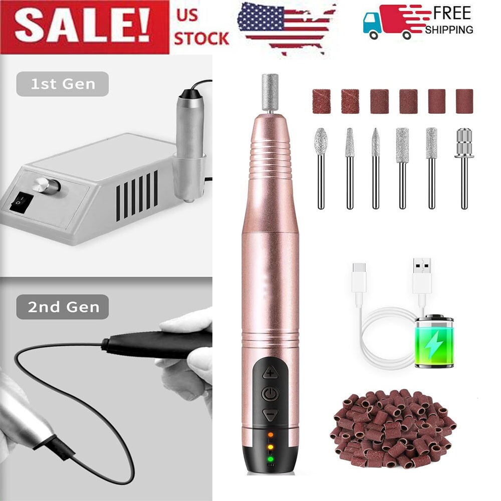 Cordless Portable Electric Nail Drill for Manicure Pedicure and Gel Nails