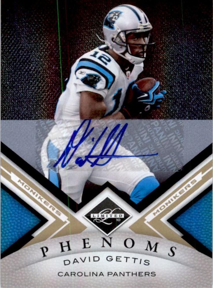 2010 Limited Monikers Gold Autograph #162 David Gettis 25/25