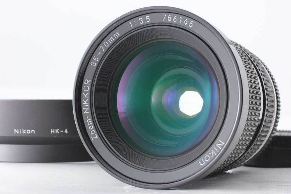 Near Mint Nikon Ai Zoom Nikkor 35-70mm f4 Manual Focus Zoom w Hood Japan Model