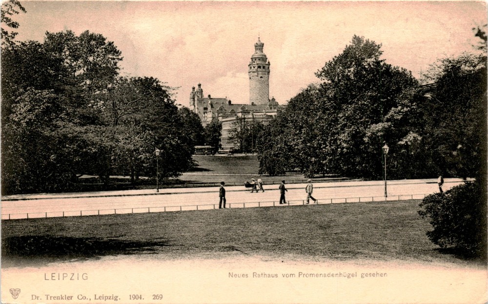 Dr. Trenkler Co., Leipzig, Neues Rathaus, Promenadenhü Postcard