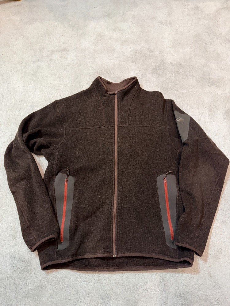 ARC'TERYX COVERT CARDIGAN FULL ZIP FLEECE JACKET BROWN MENS SIZE L OUTDOOR