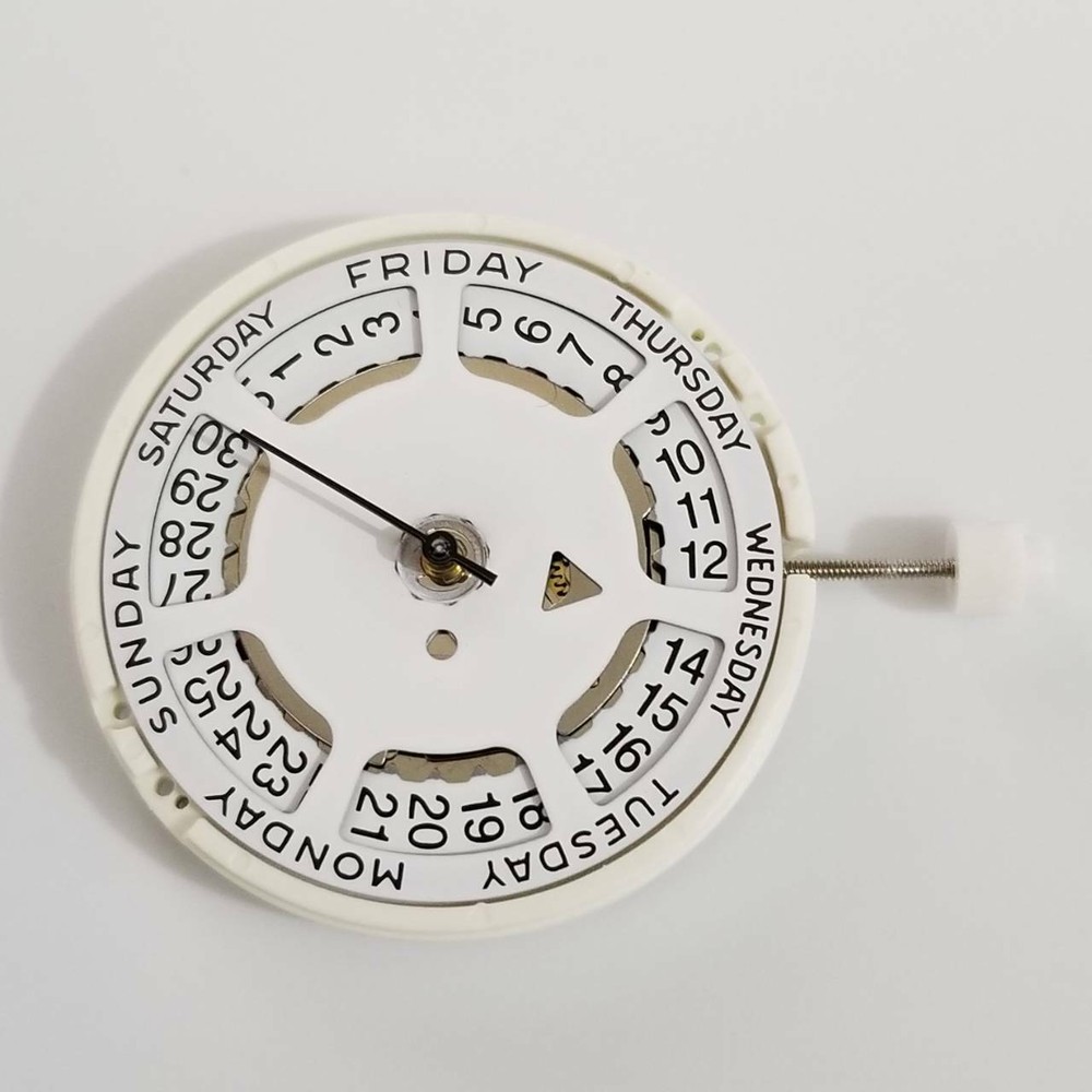 Swiss ISA 1198 White Quartz Watch Movement with Battery Replacement