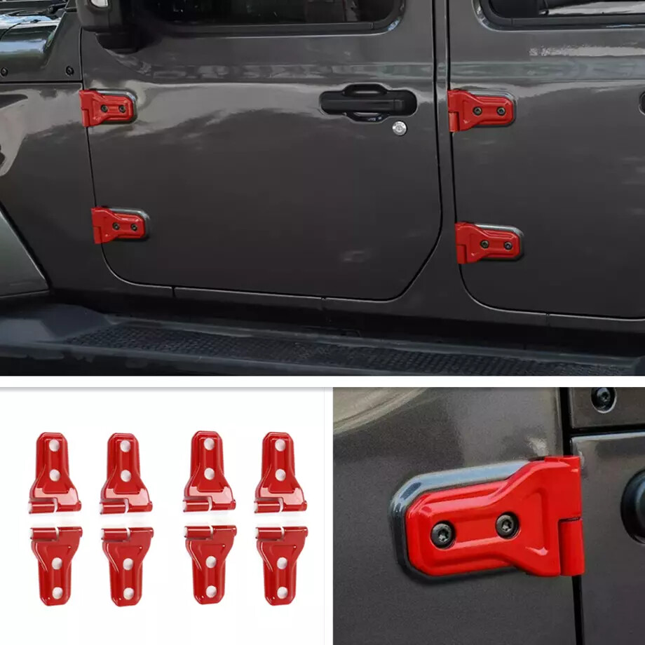 Car Door Hinge Cover Trim For Jeep Gladiator JT/JL 2018-2023 Accessories Red ABS