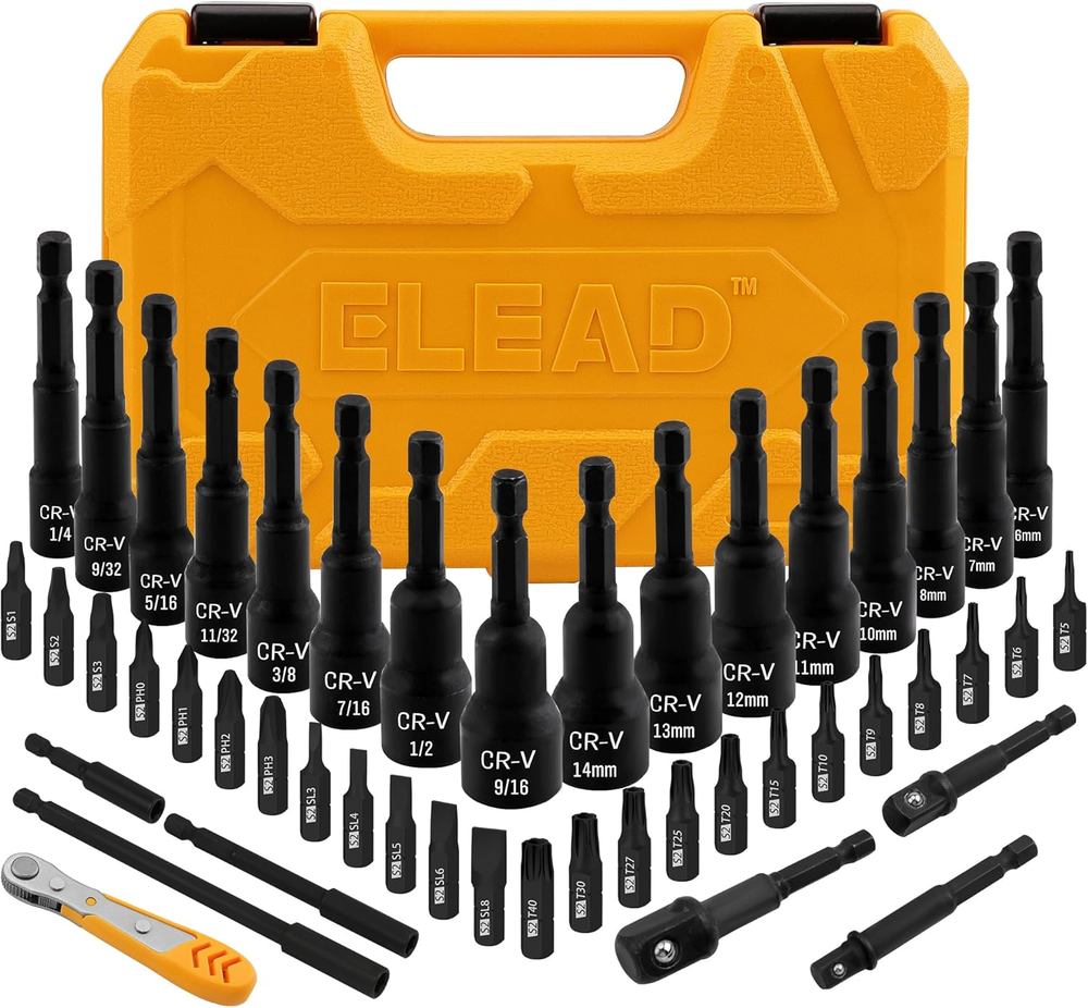 47-Piece Magnetic Nut Driver & Screwdriver Bit Set - Strong Magnetic Nut Drivers
