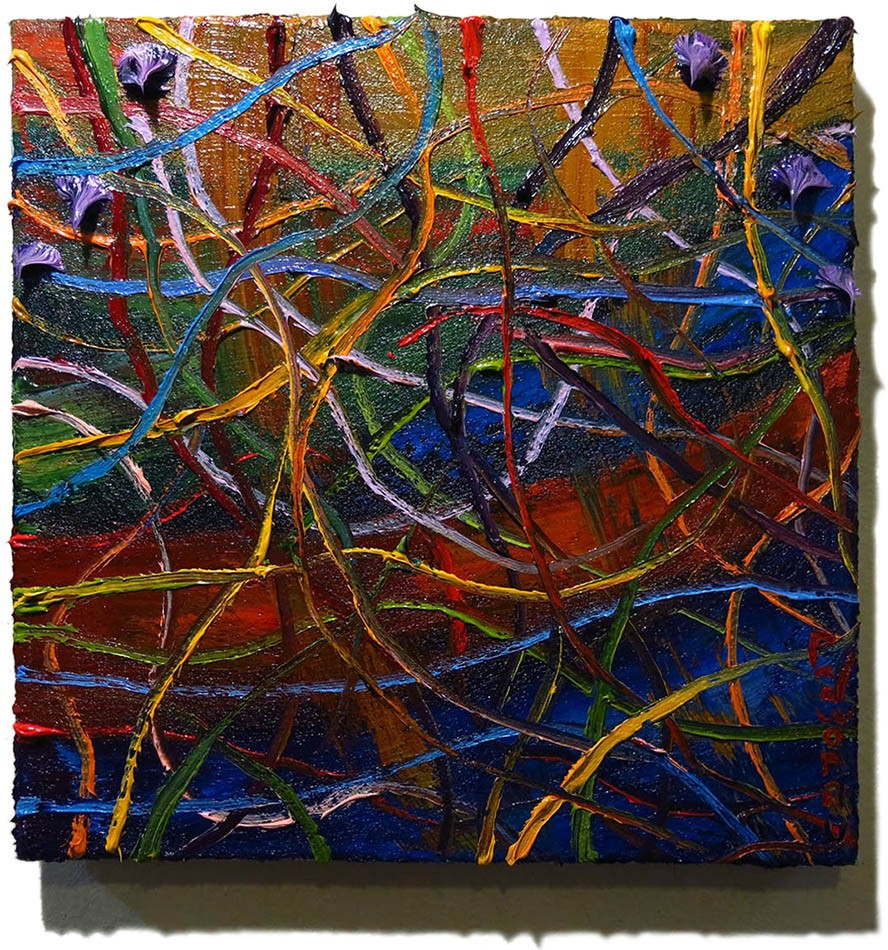 ORIGINAL OIL█PAINTING VINTAGE ART█SIGNED IMPRESSIONIST POP█ABSTRACT MODERN DECO