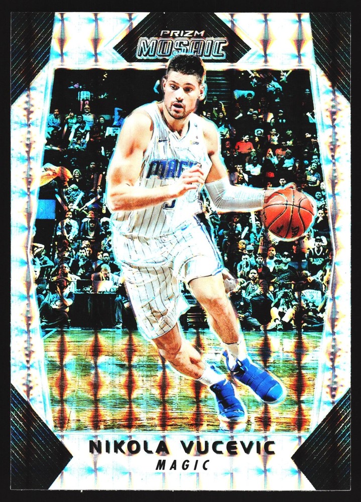 2017-18 Panini Mosaic Silver Prizm Nikola Vucevic Orlando Magic Basketball Card