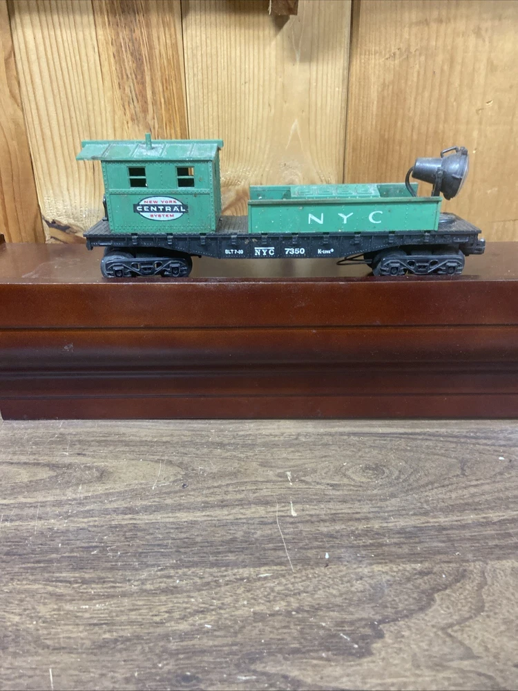 K-LINE O GAUGE K-7350 NEW YORK CENTRAL WORK CABOOSE WITH SEARCHLIGHT NYC #7350