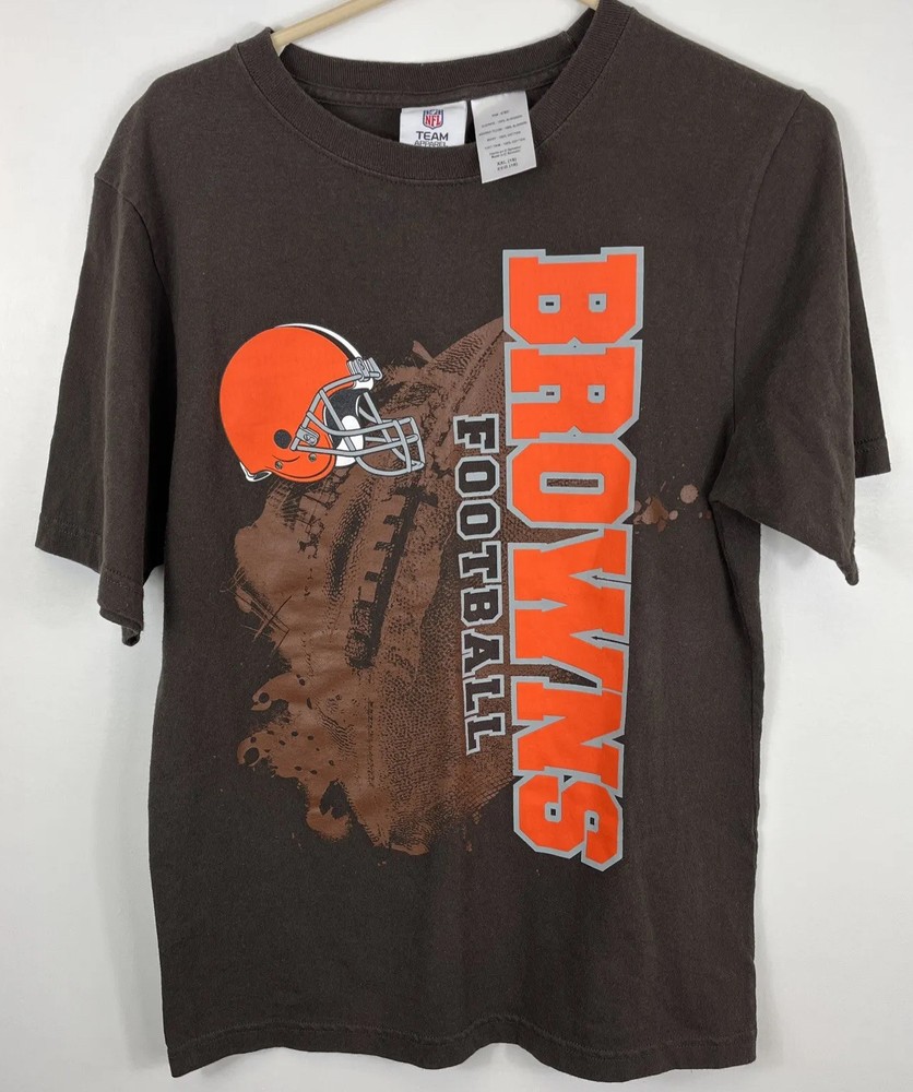 Cleveland Browns Helmet Logo Tshirt Sz Youth XXL Big Fit Would Fit Adult M