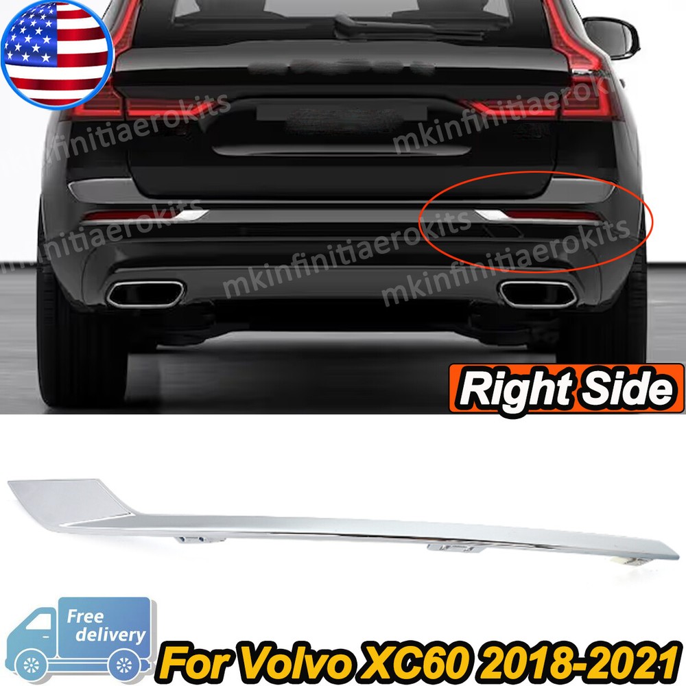 2018-2021 Volvo XC60 Right Chrome Rear Bumper Trim Strip