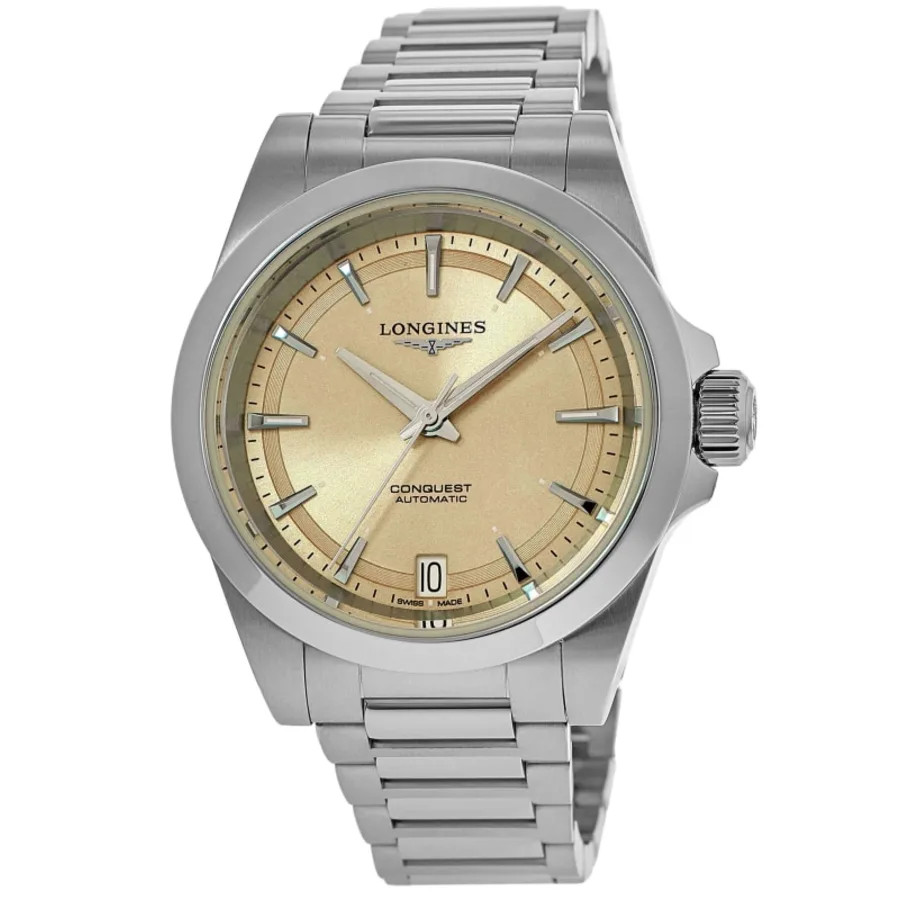Longines Conquest Automatic Champagne Dial Men's Steel Watch L3.720.4.62.6