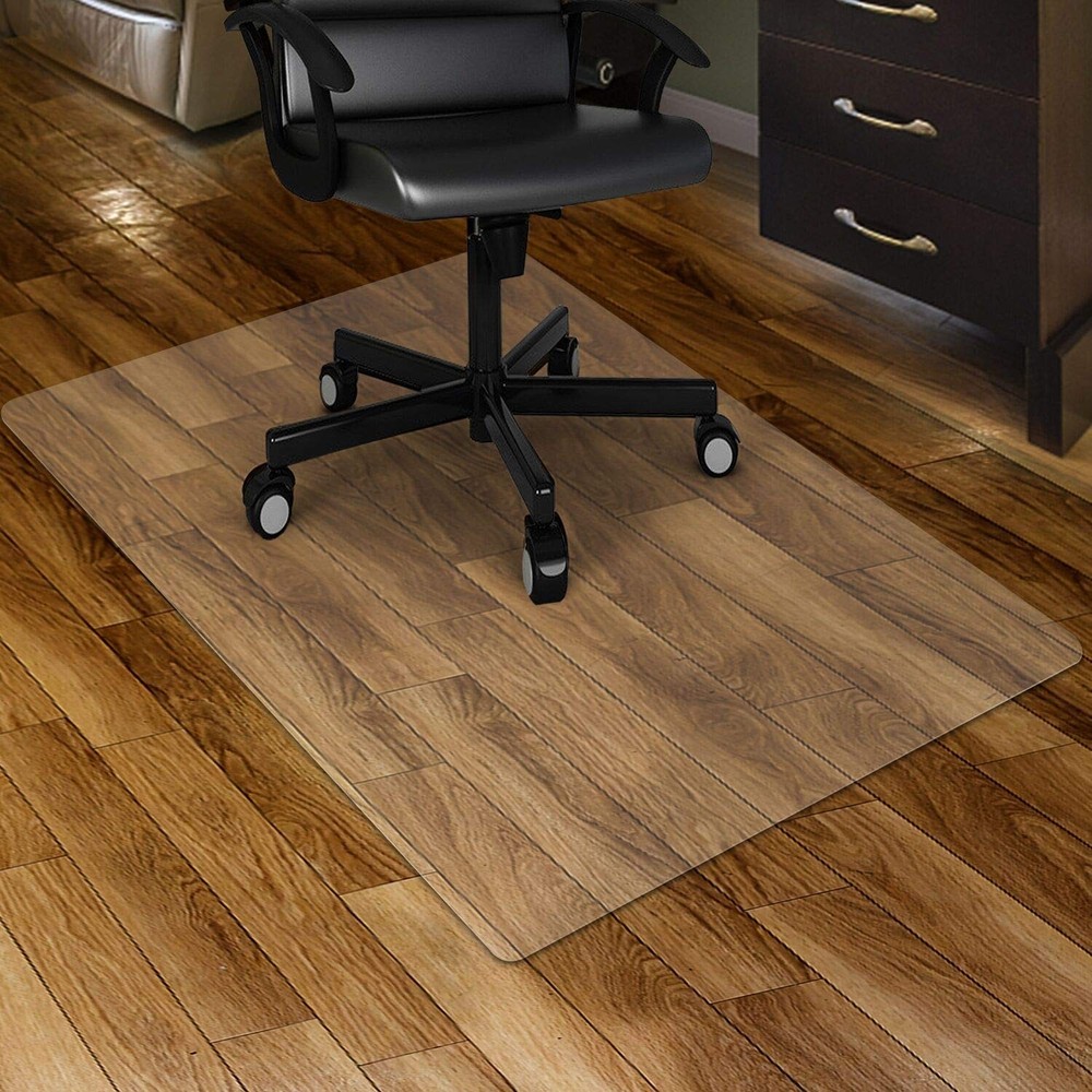 Clear Chair mat for Hardwood Floor 46 x 60 inches Transparent Floor Mats Wood...