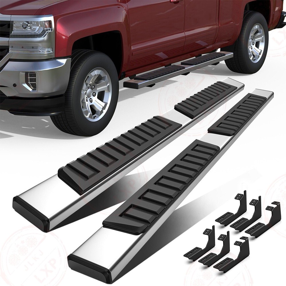 Pair For Toyota Tacoma 05-23 Double Cab Side Steps Nerf Bar Running Boards S/S