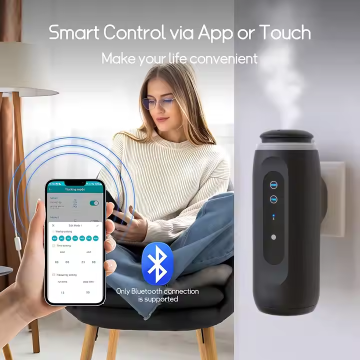App-Controlled Smart Plug-in Diffuser with Night Light for Small Spaces