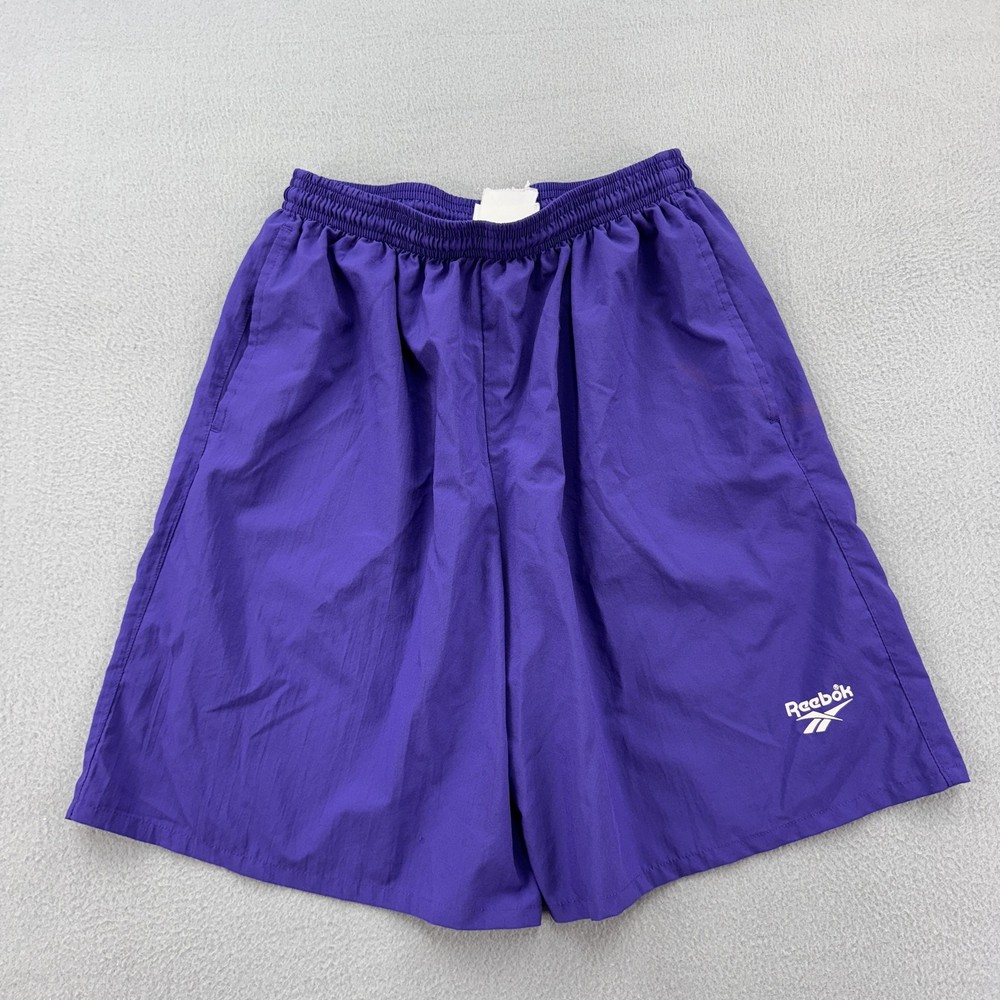 Vintage Reebok Shorts Mens Large Nylon Athletic Running Made USA 90s Retro