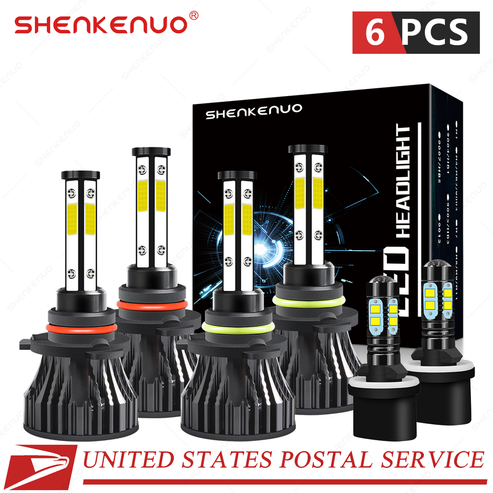 For Chevy Suburban Tahoe 2000-2006 4-Side LED Headlight Hi Lo Beam+Fog Light Kit