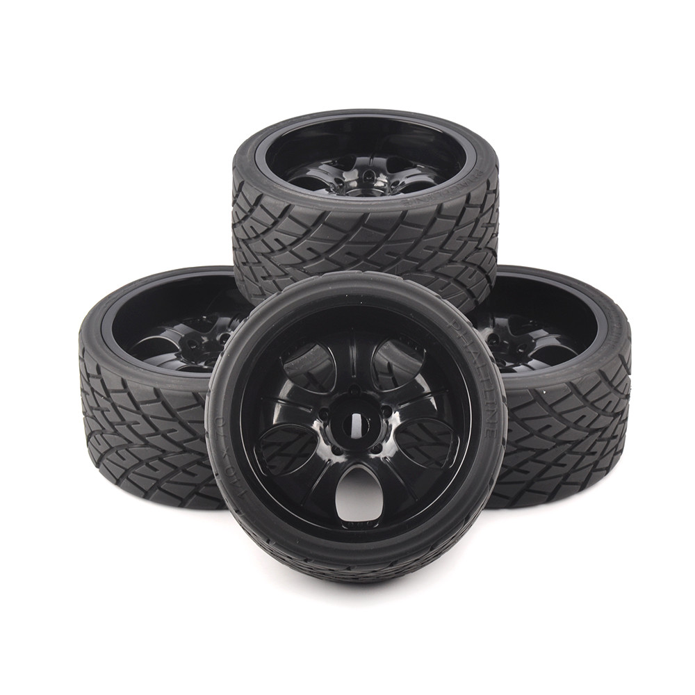 4X 1:8 Tires&Wheel 17mm Hex for TRAXXAS Monster Truck on Road Model Car