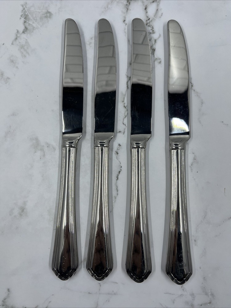 Lenox ARCHWAY Stainless 4 Dinner Knives Glossy 18/10 Flatware