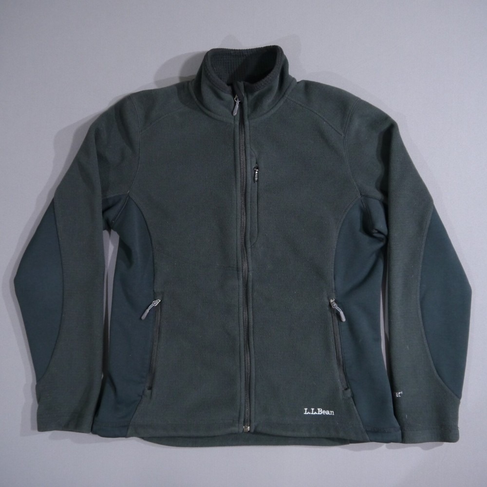 LL Bean Women's Mountain Classic Windproof Polartec Fleece Jacket Size Med Black